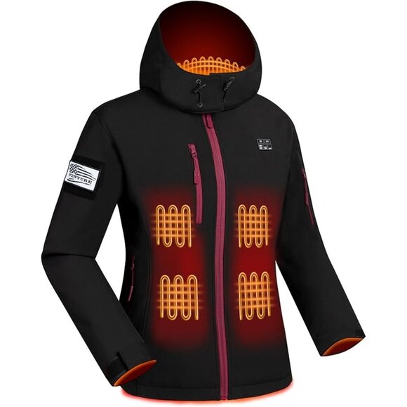 Upgraded Heated Jacket Women With 7 Heating Elements & Power Bank Small - Picture 1 of 6